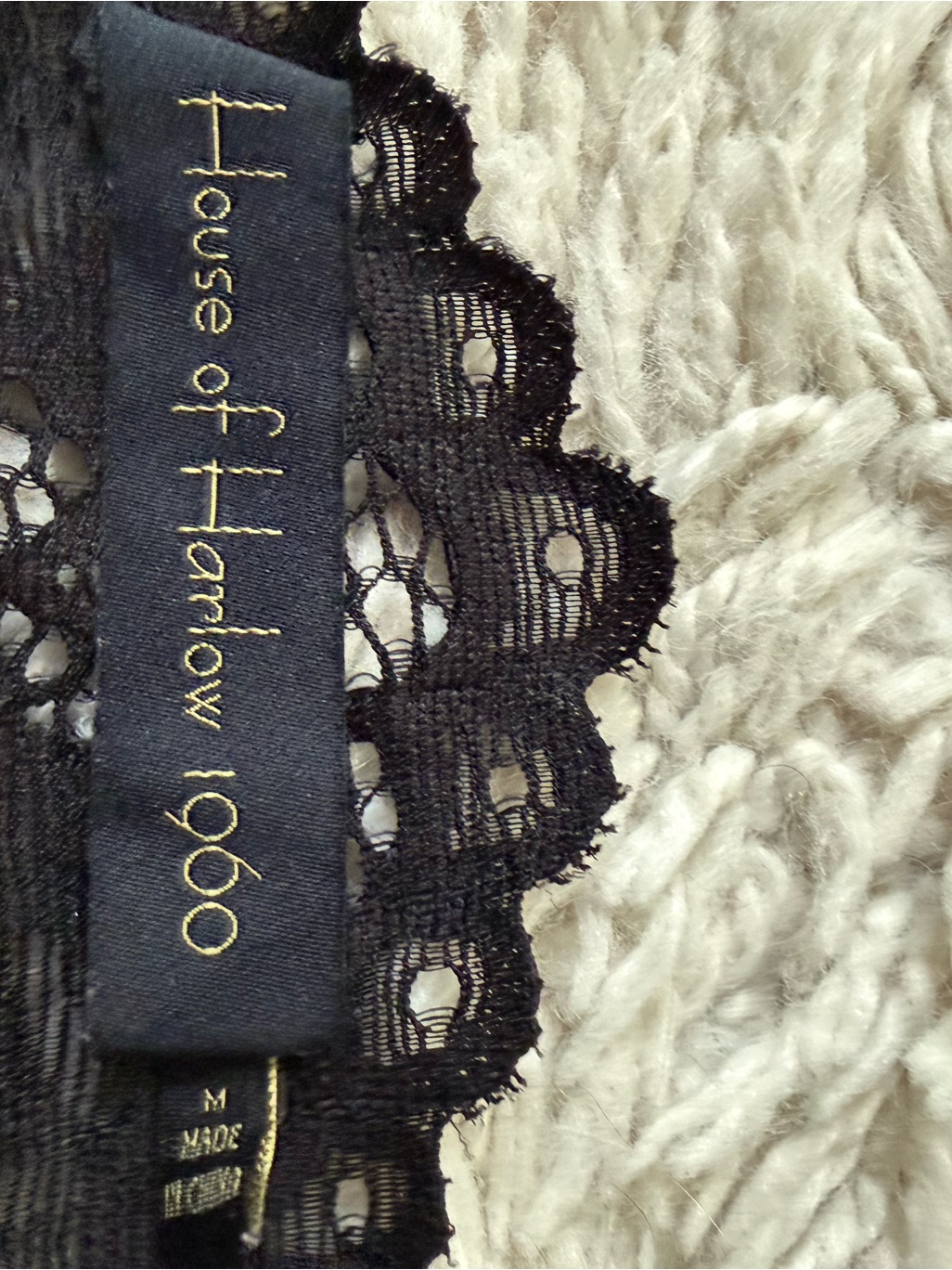 House Of Harlow Black Stretch Lace Minidress Size Medium — image 4 of 4